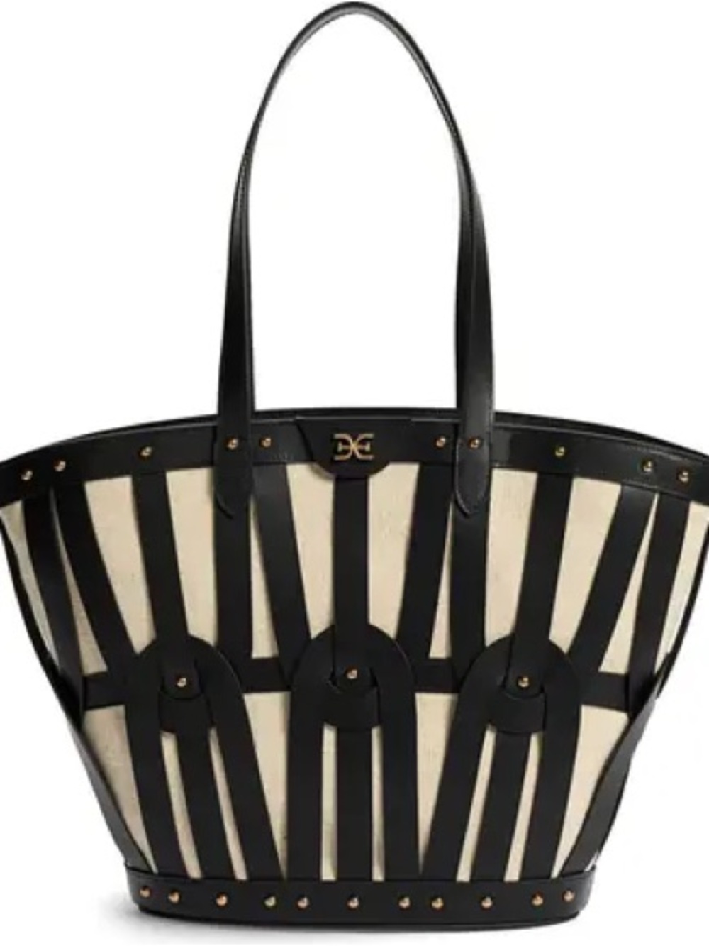 Sam Edelman Bay Dye Cut Leather & Canvas Tote